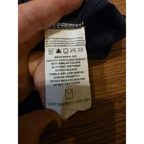 Majestic Seattle Seahawks Shirt Mens Size M Heathered Blue Long Sleeve Cool Base - Picture 6 of 8